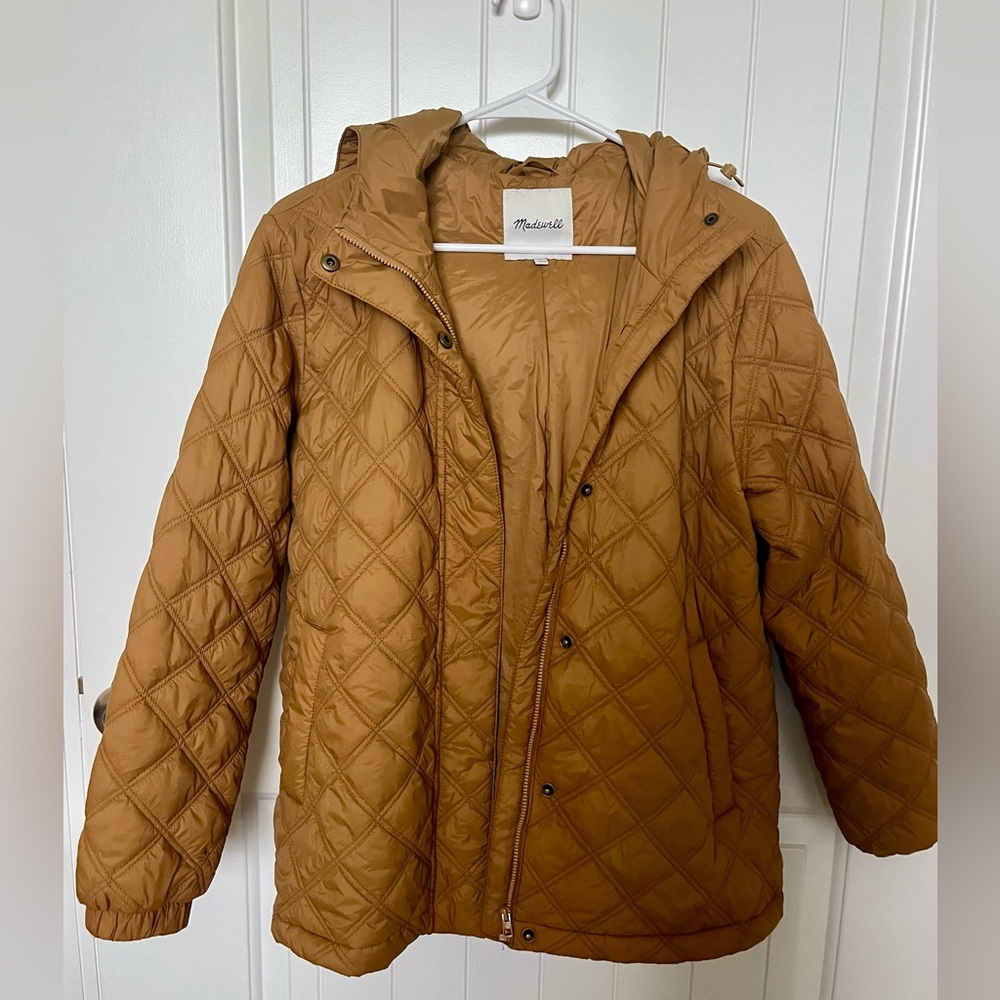 Madewell Brown Quilted Puffer Jacket